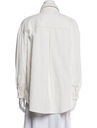 Maje Striped Denim Jacket