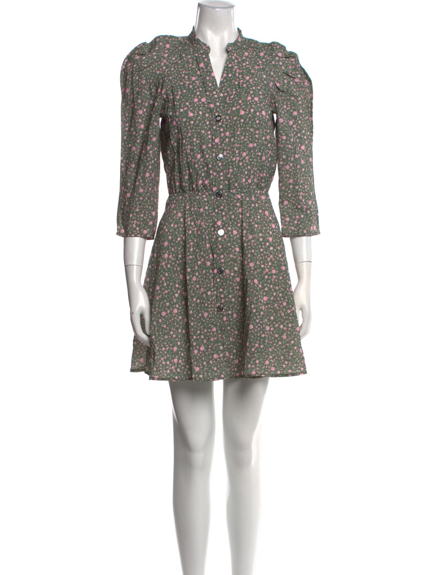 Maje Floral Print Mini Dress