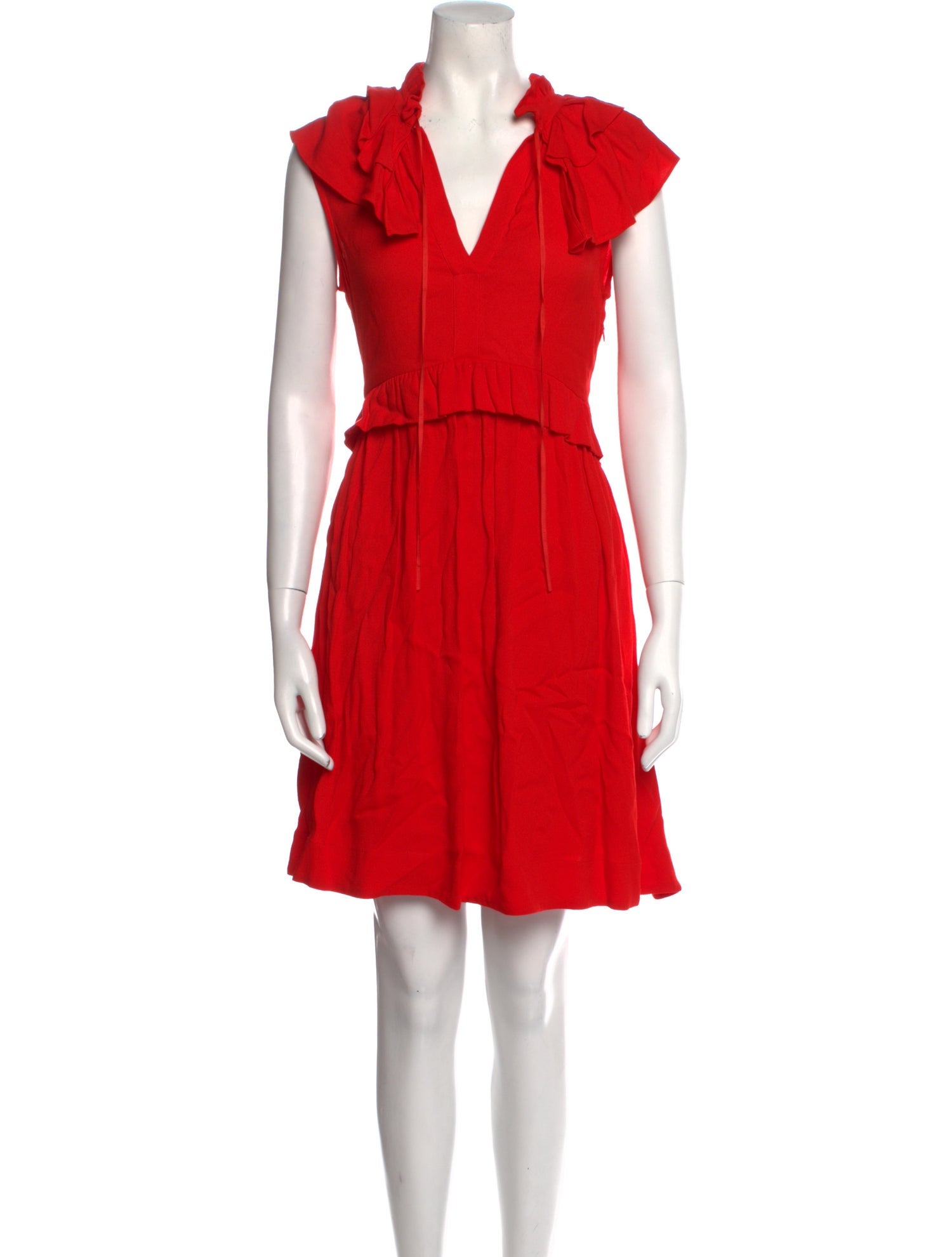Maje V-Neck Knee-Length Dress
