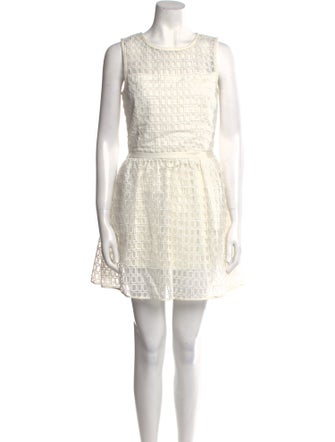 Maje Crew Neck Mini Dress