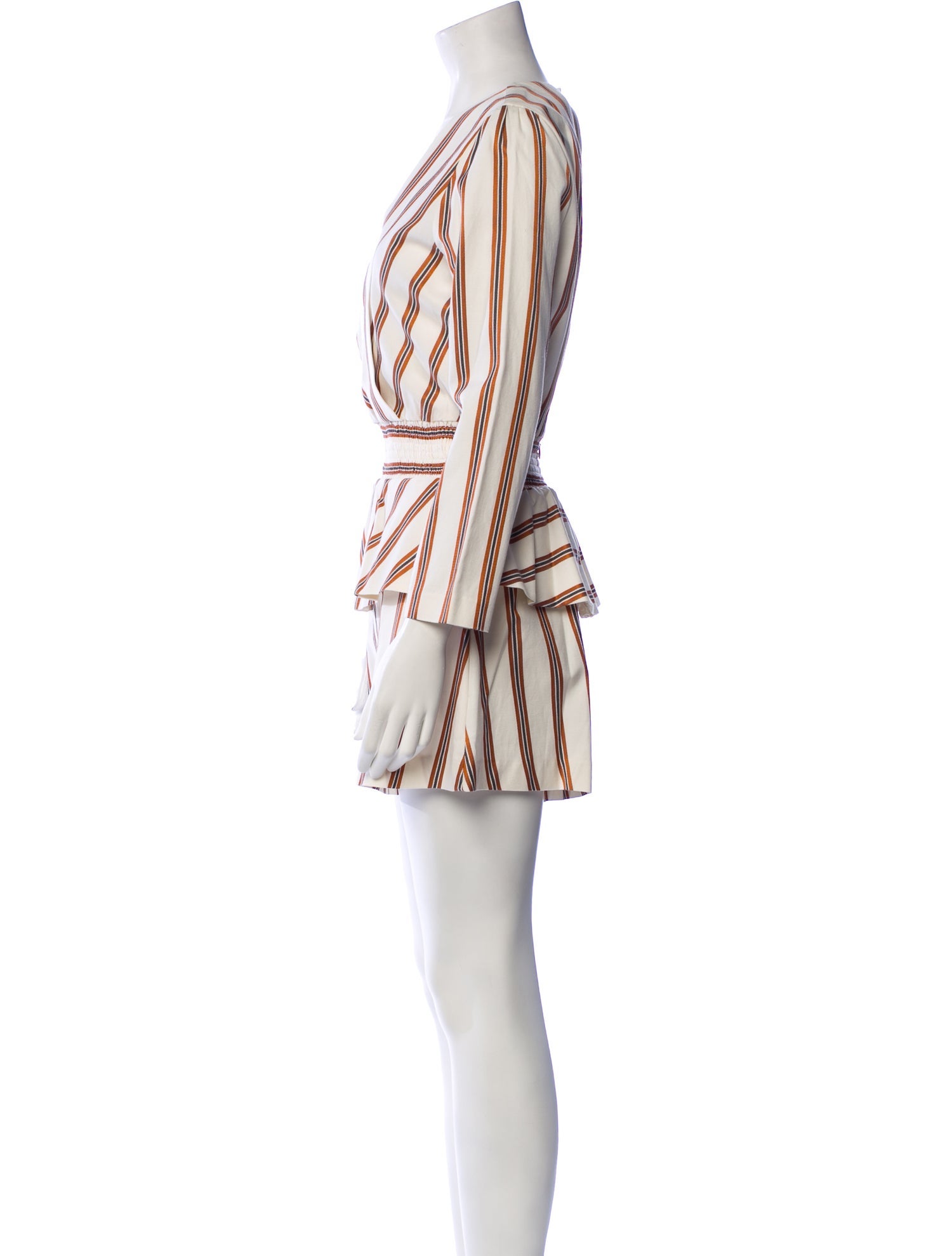 Maje Striped V-Neck Romper