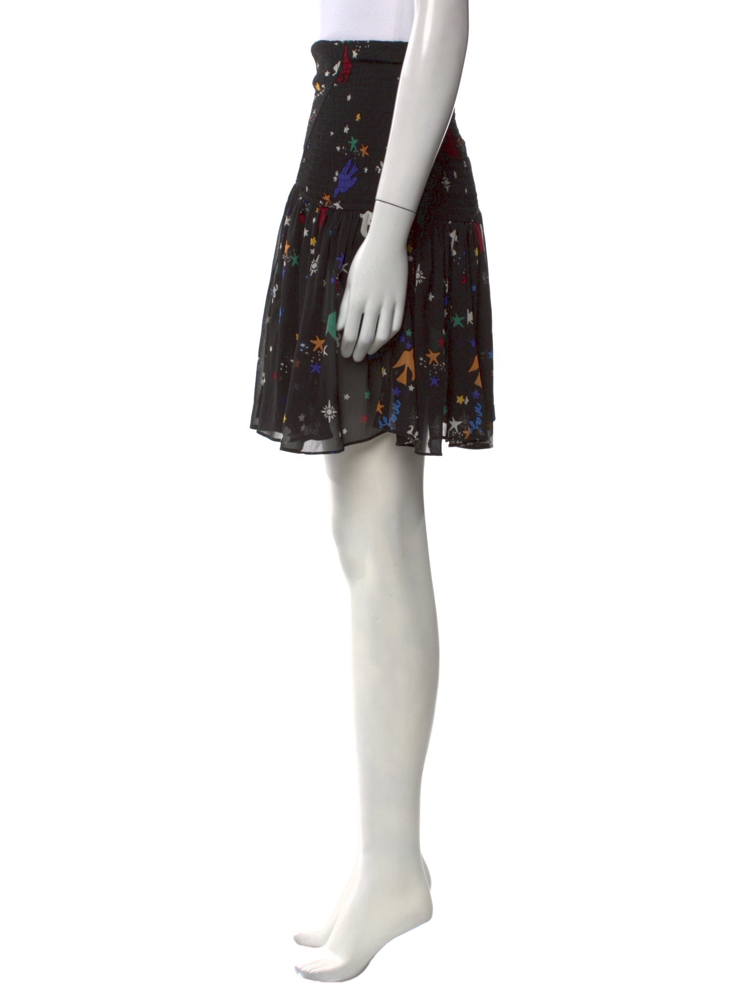 Maje Printed Mini Skirt