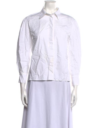 Maje Three-Quarter Sleeve Button-Up Top