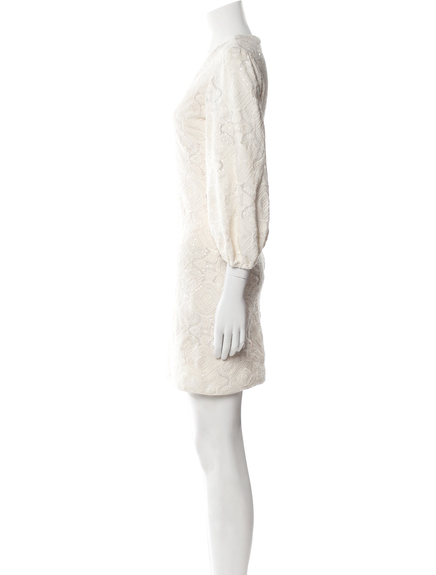 Maje Lace Pattern Mini Dress