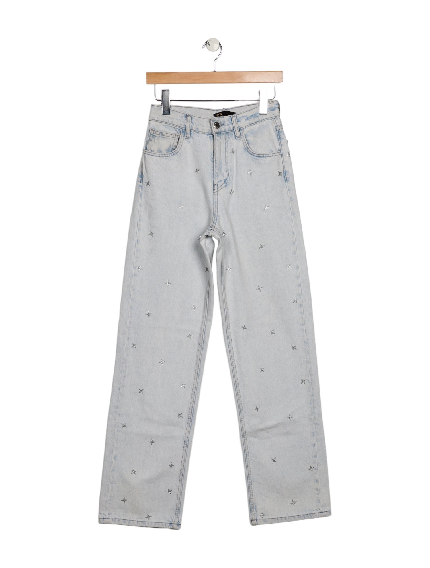 Maje Mid-Rise Wide Leg Jeans