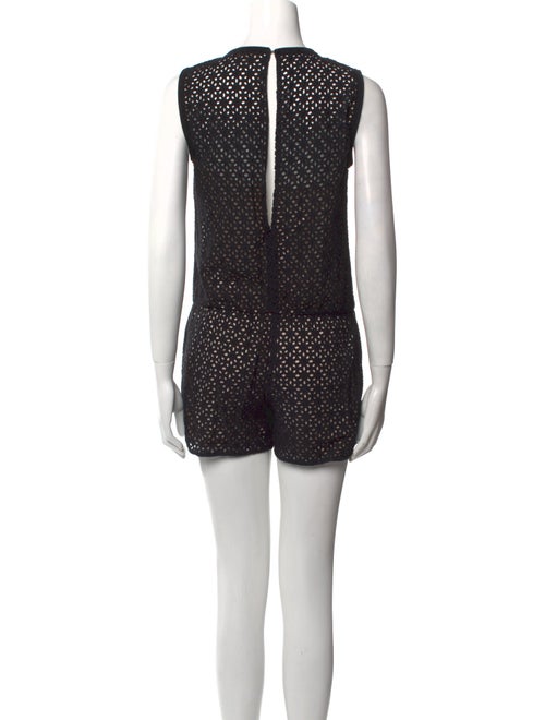 Maje Lace Pattern Crew Neck Romper