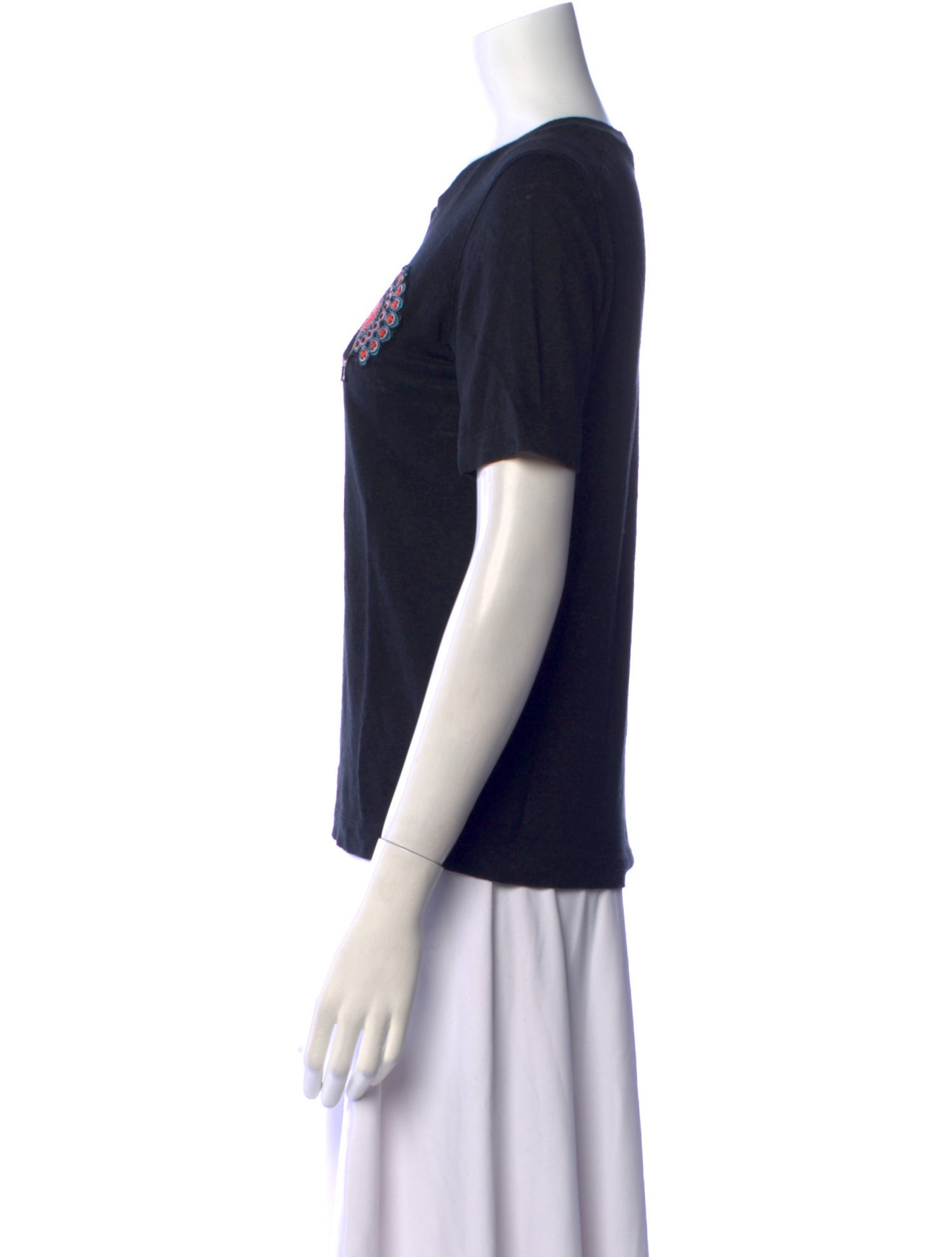 Maje Linen Graphic Print T-Shirt