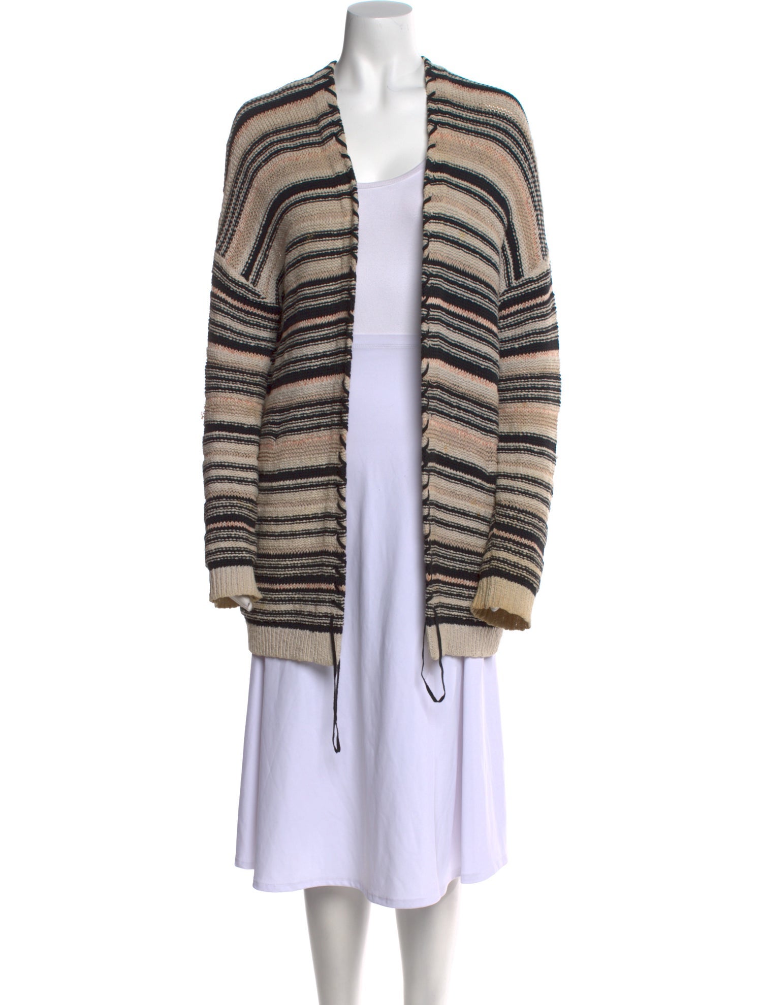 Maje Striped V-Neck Sweater