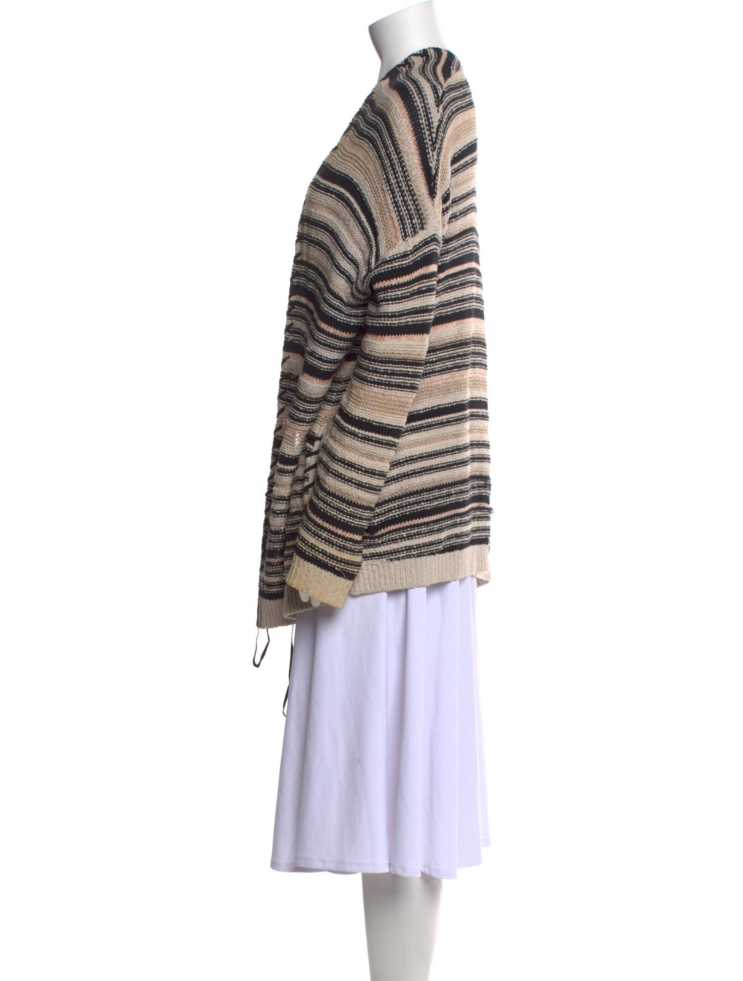 Maje Striped V-Neck Sweater