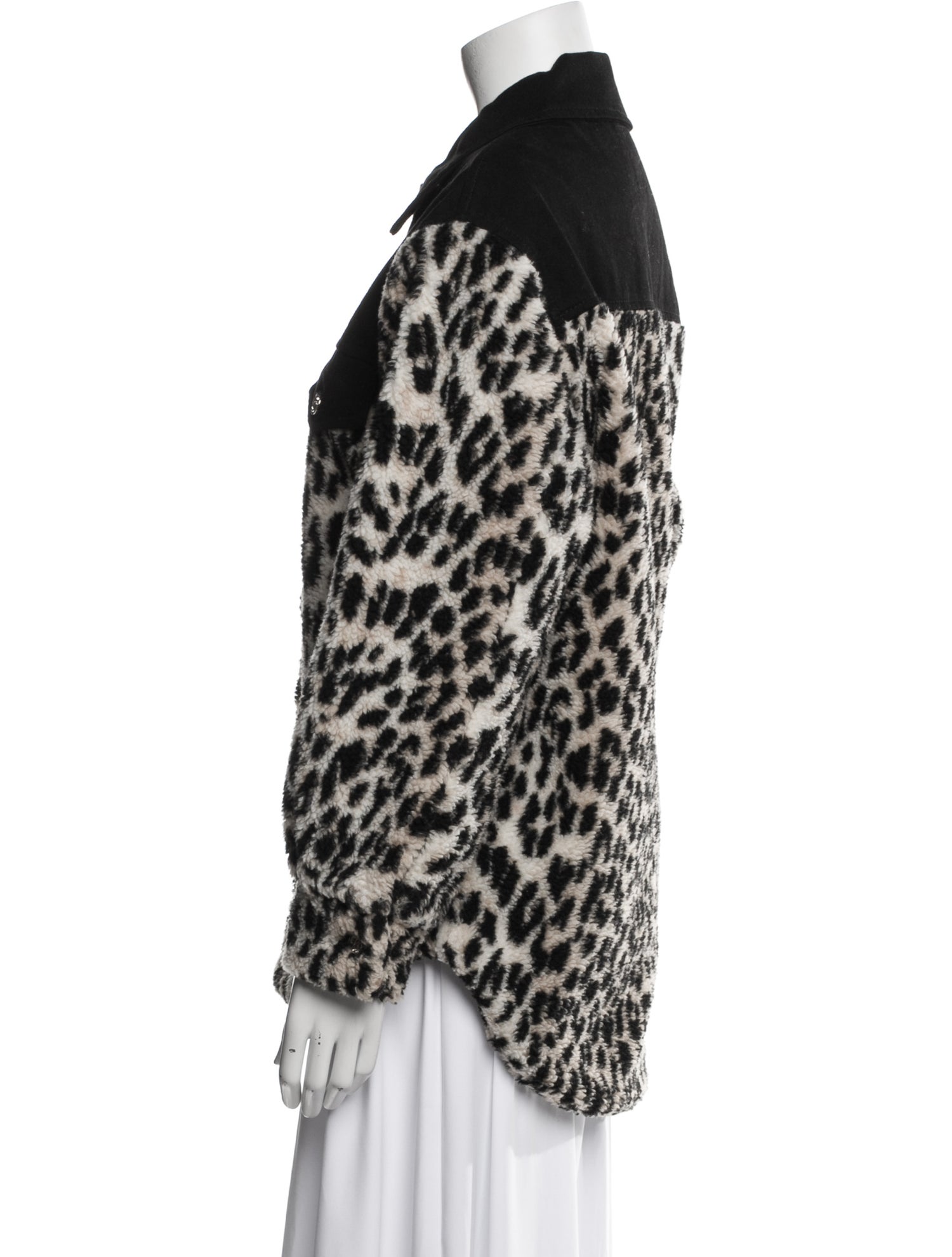 Maje Animal Print Faux Fur Jacket