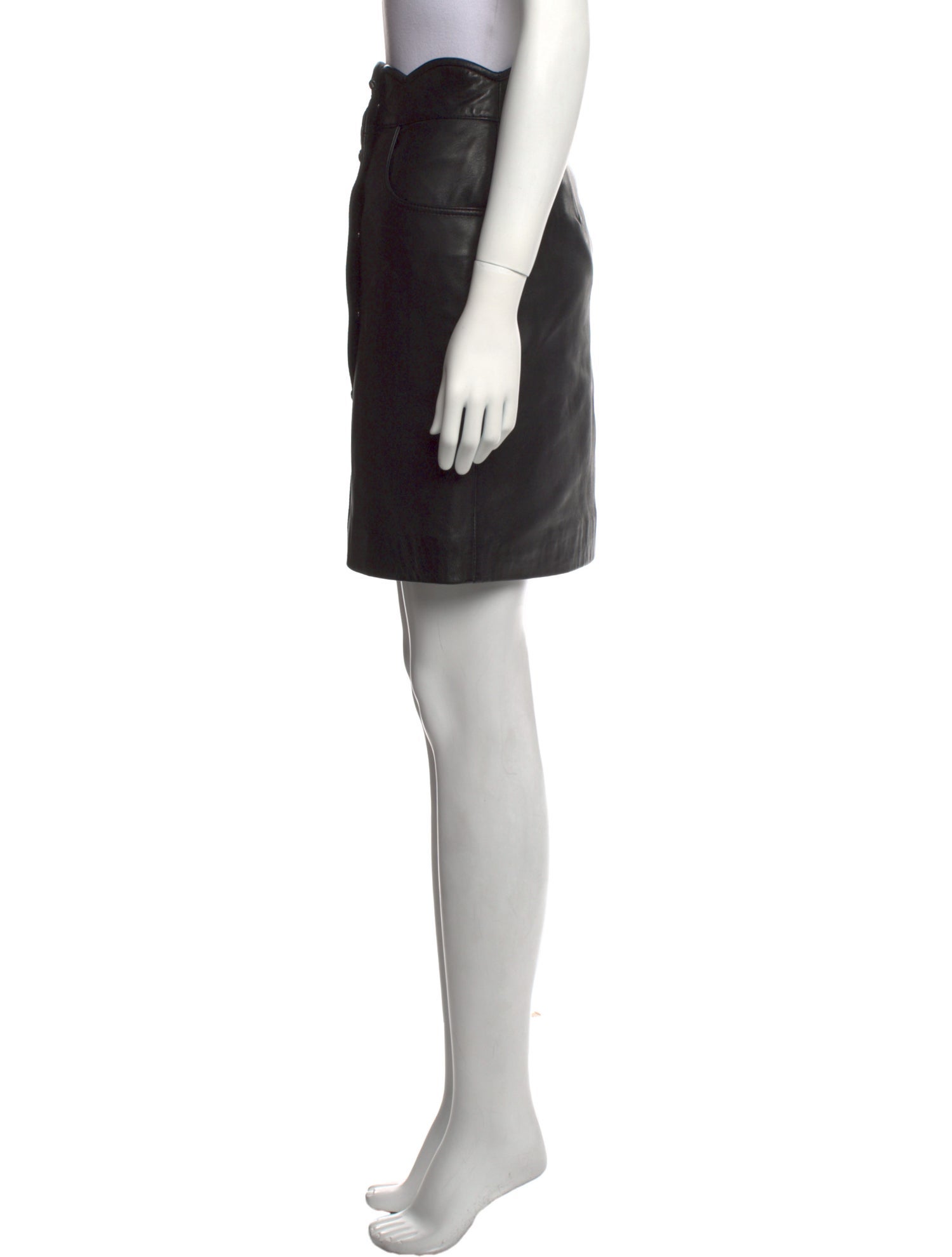 Maje Leather Knee-Length Skirt