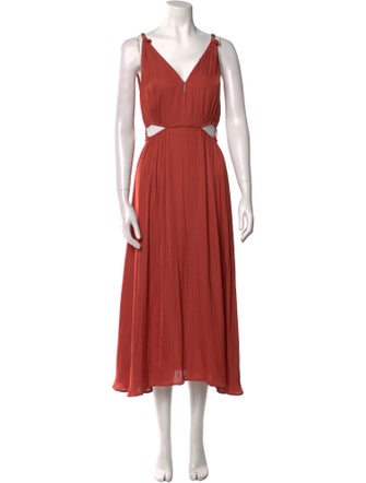 Maje V-Neck Long Dress