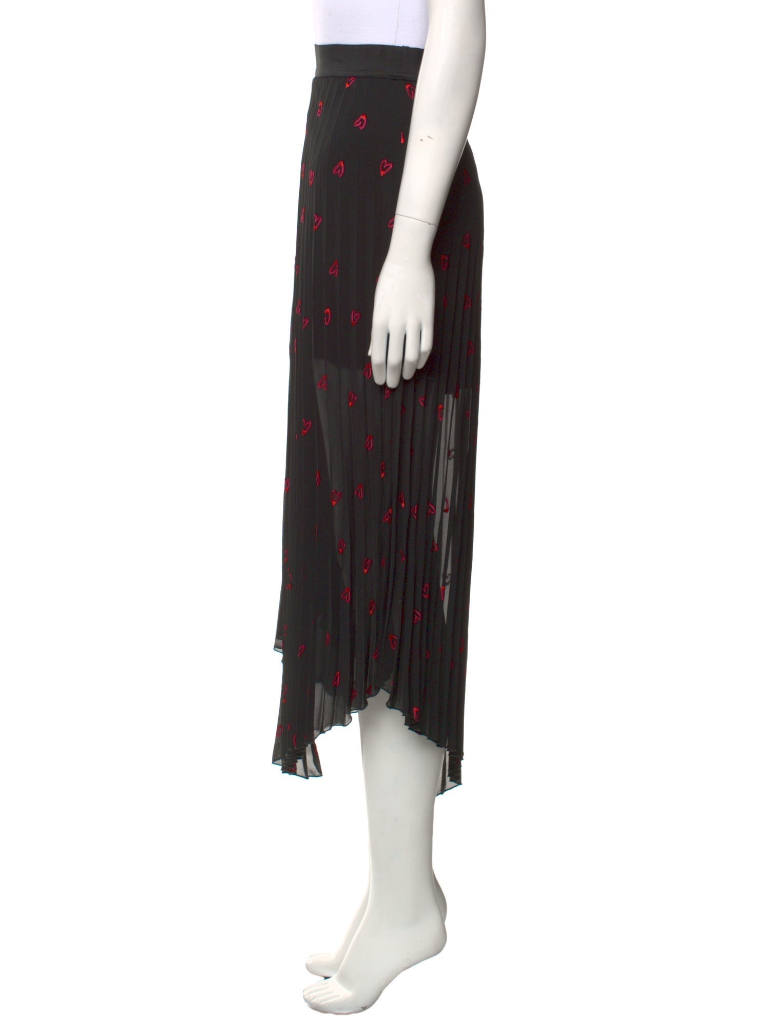 Maje Printed Midi Length Skirt