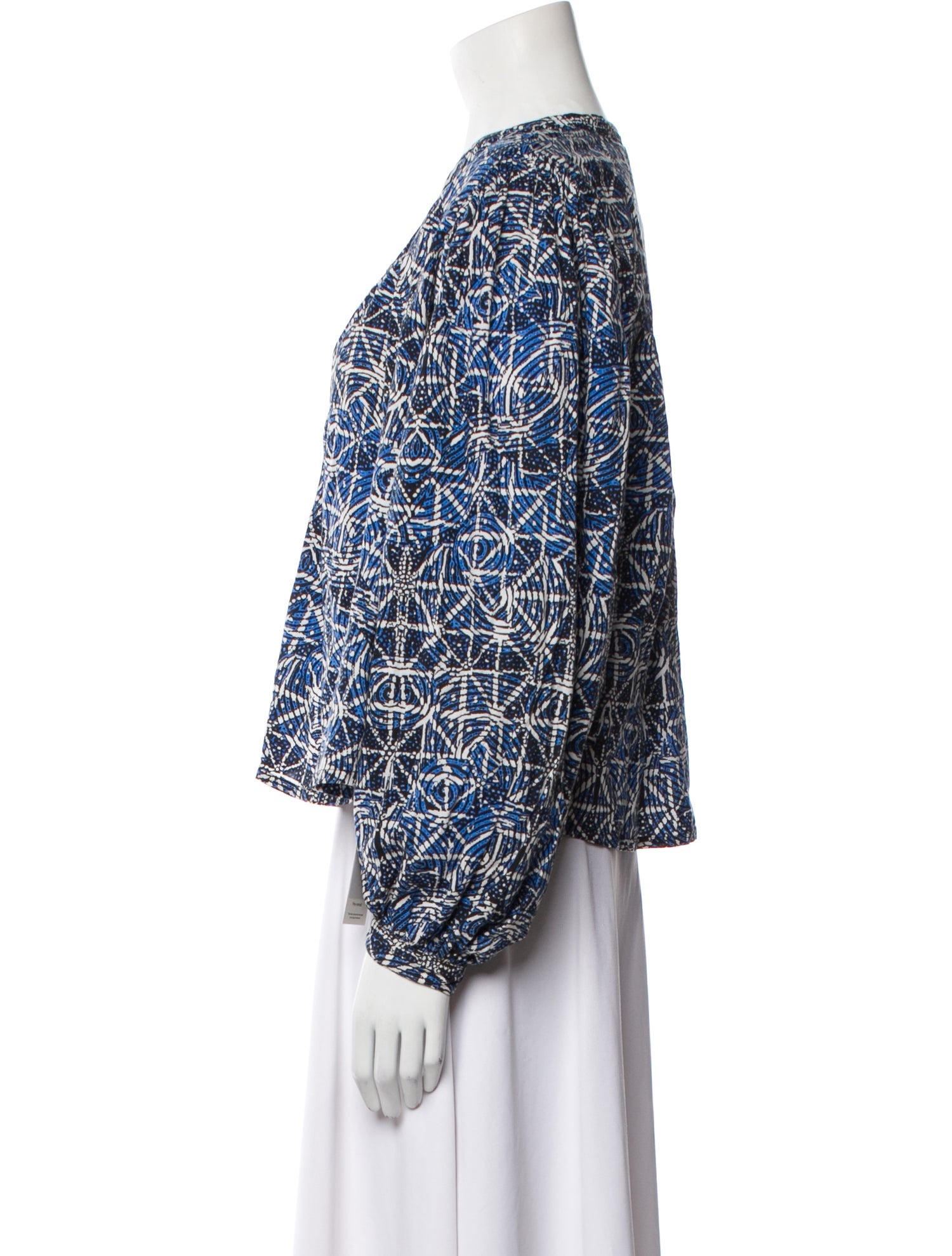 Maje Printed V-Neck Blouse