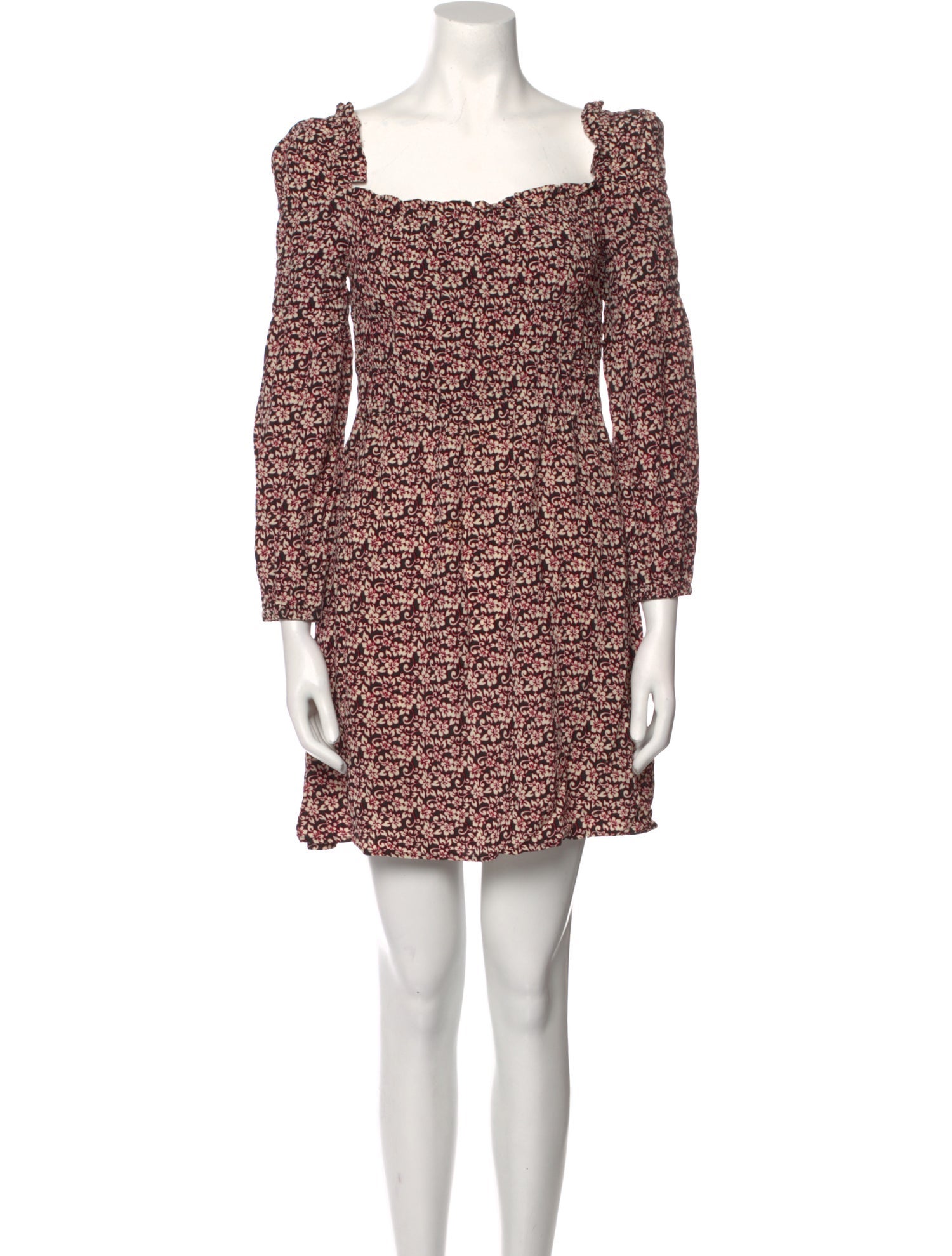 Maje Floral Print Mini Dress