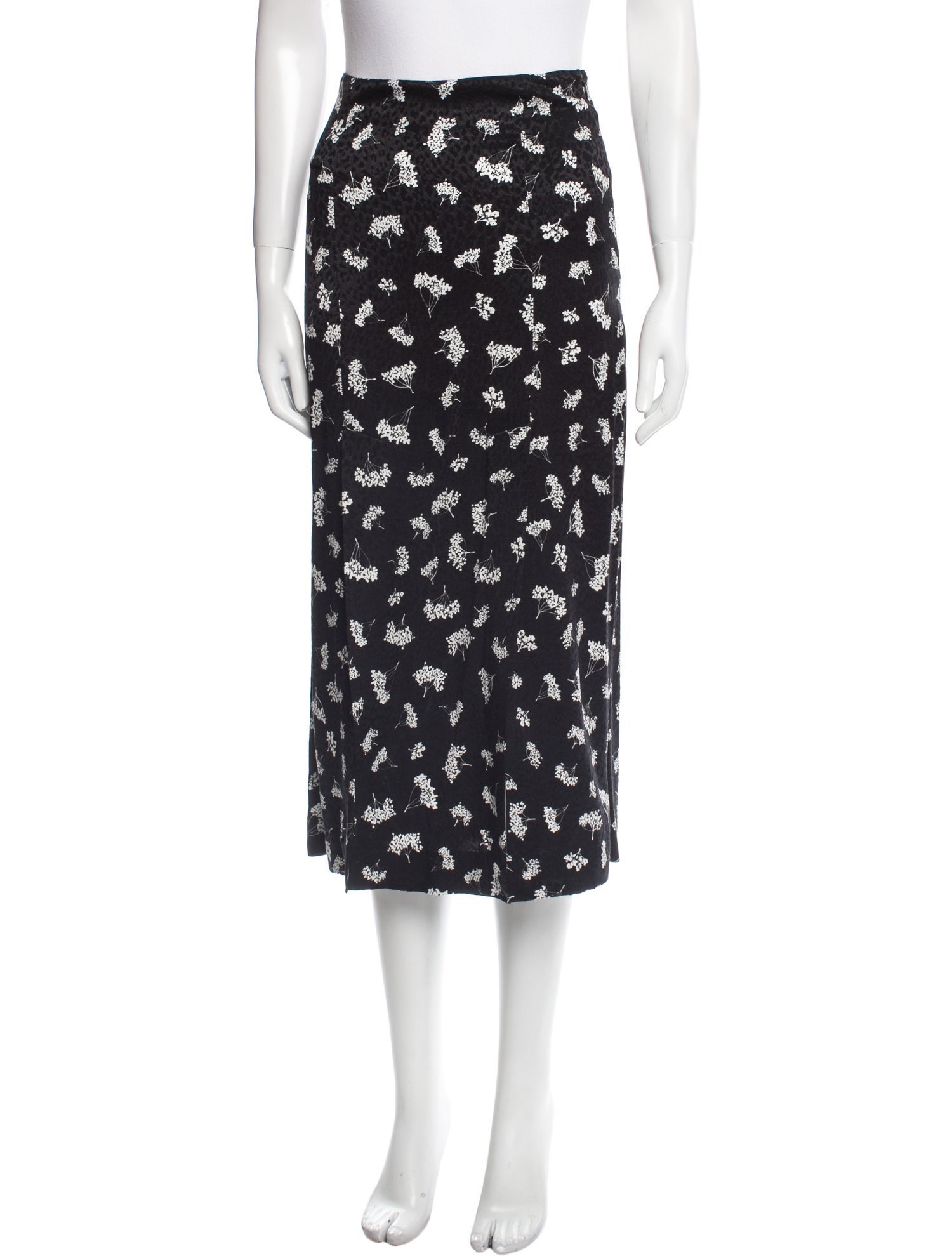 Maje Floral Print Midi Length Skirt