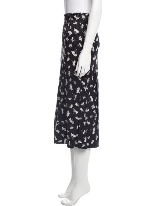 Maje Floral Print Midi Length Skirt