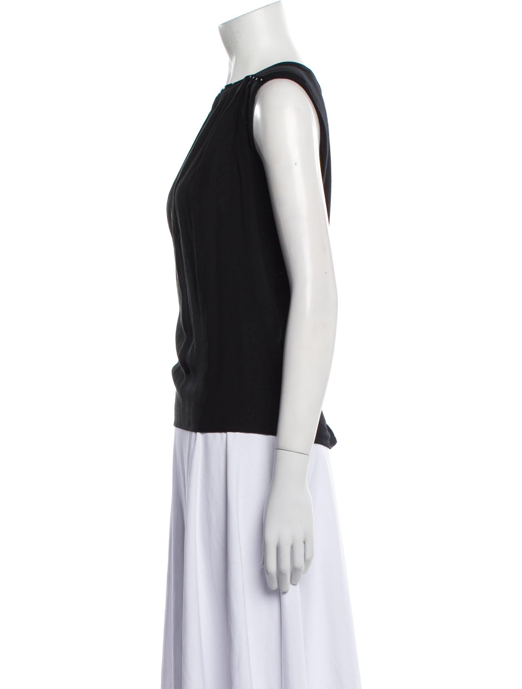 Maje Silk Square Neckline Top