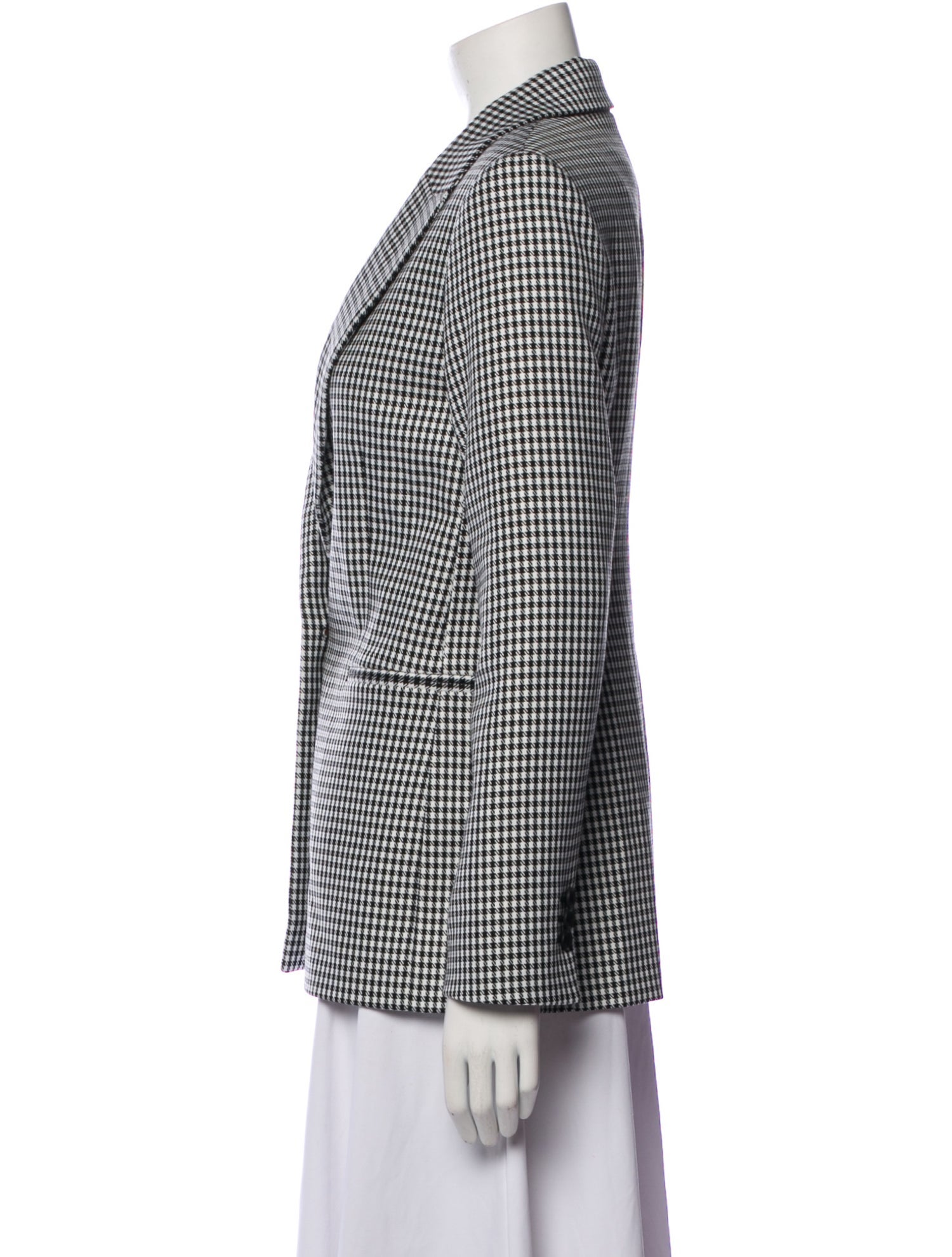 Maje Wool Plaid Print Coat