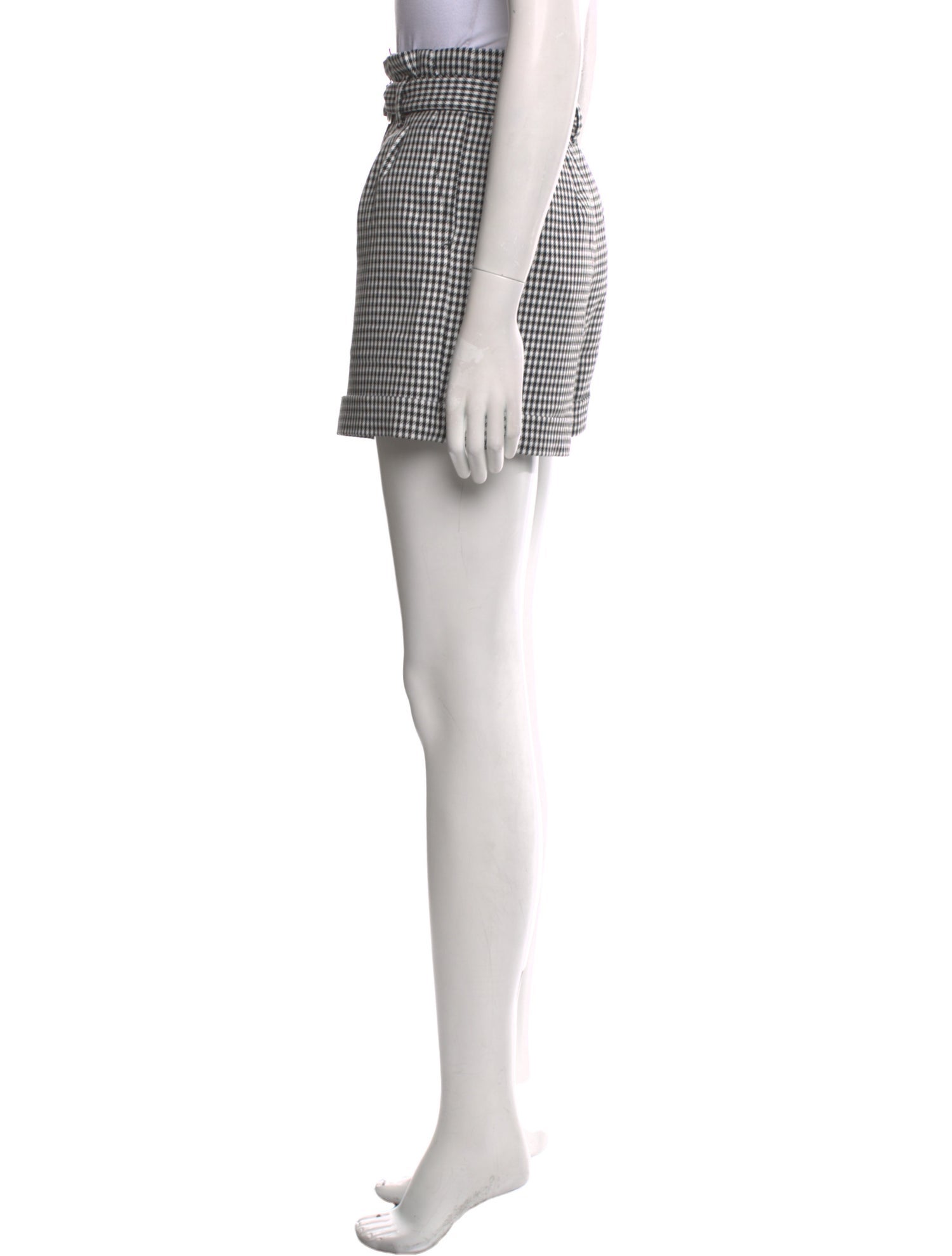 Maje Plaid Print Mini Shorts