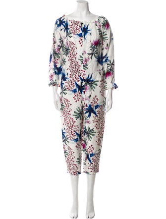 Maje Linen Floral Print Pant Set