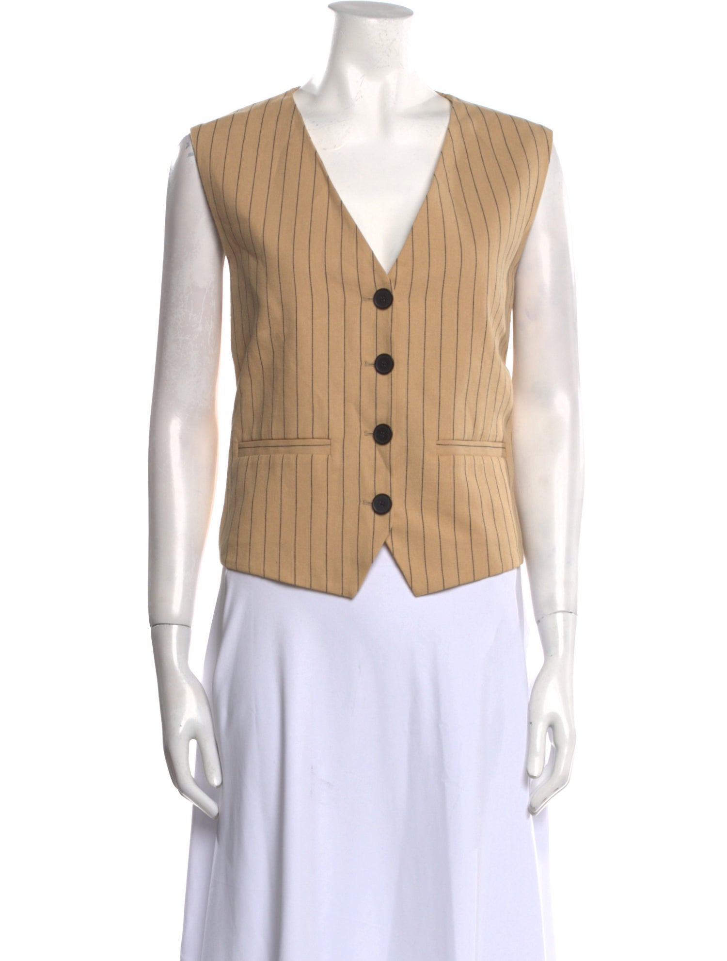 Maje V-Neck Sleeveless Crop Top