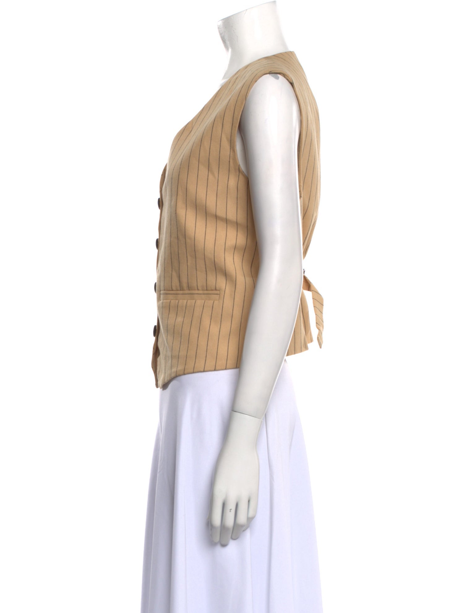 Maje V-Neck Sleeveless Crop Top