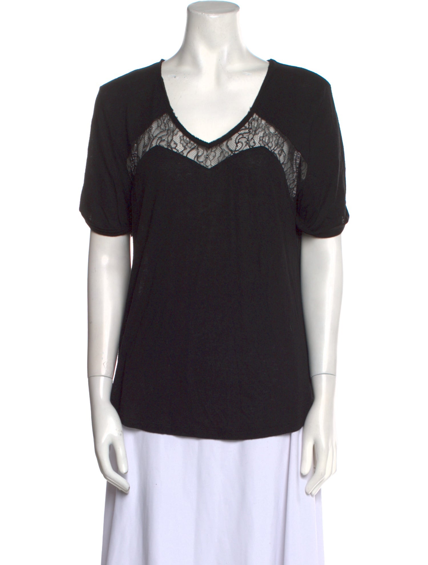 Maje V-Neck Short Sleeve T-Shirt