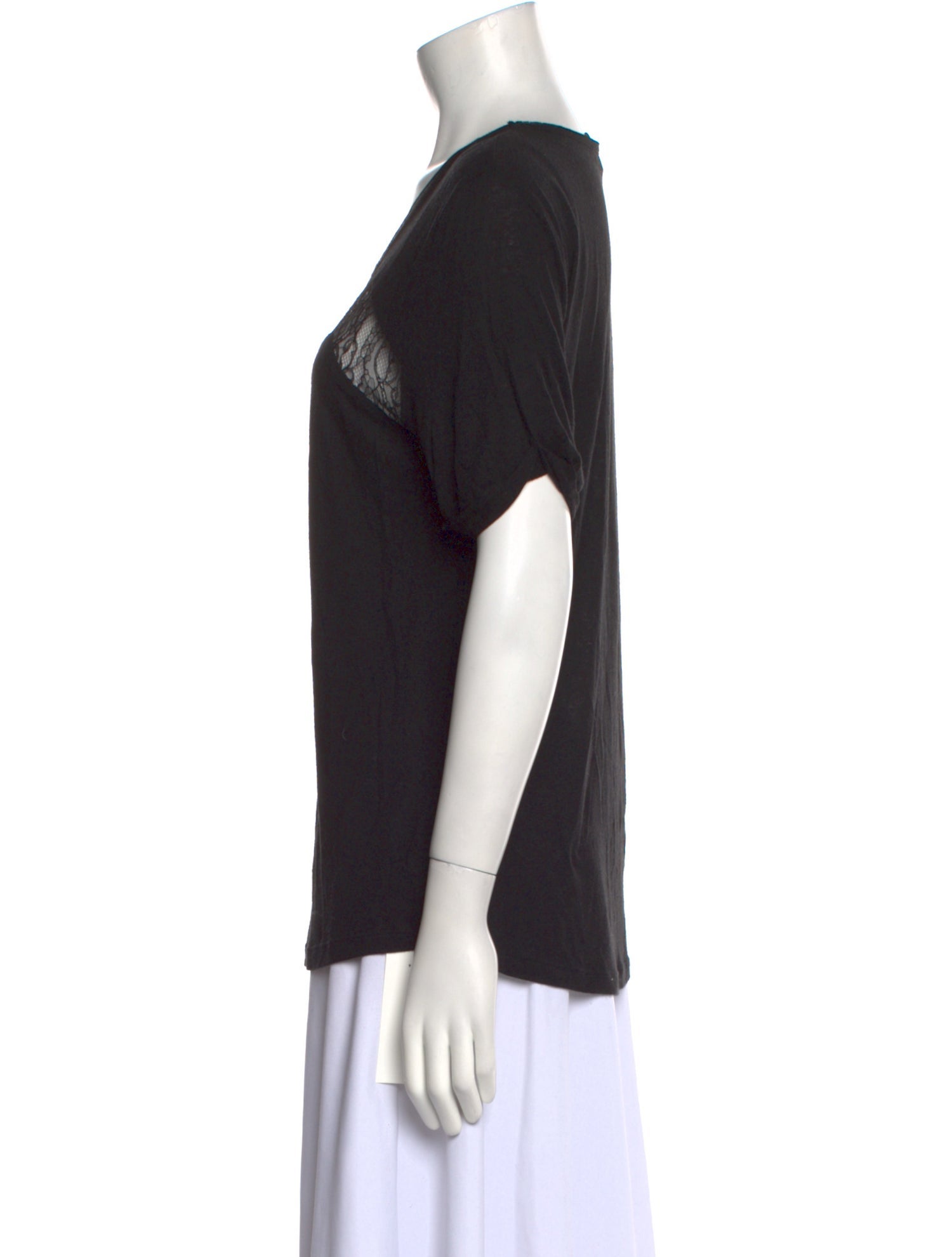 Maje V-Neck Short Sleeve T-Shirt