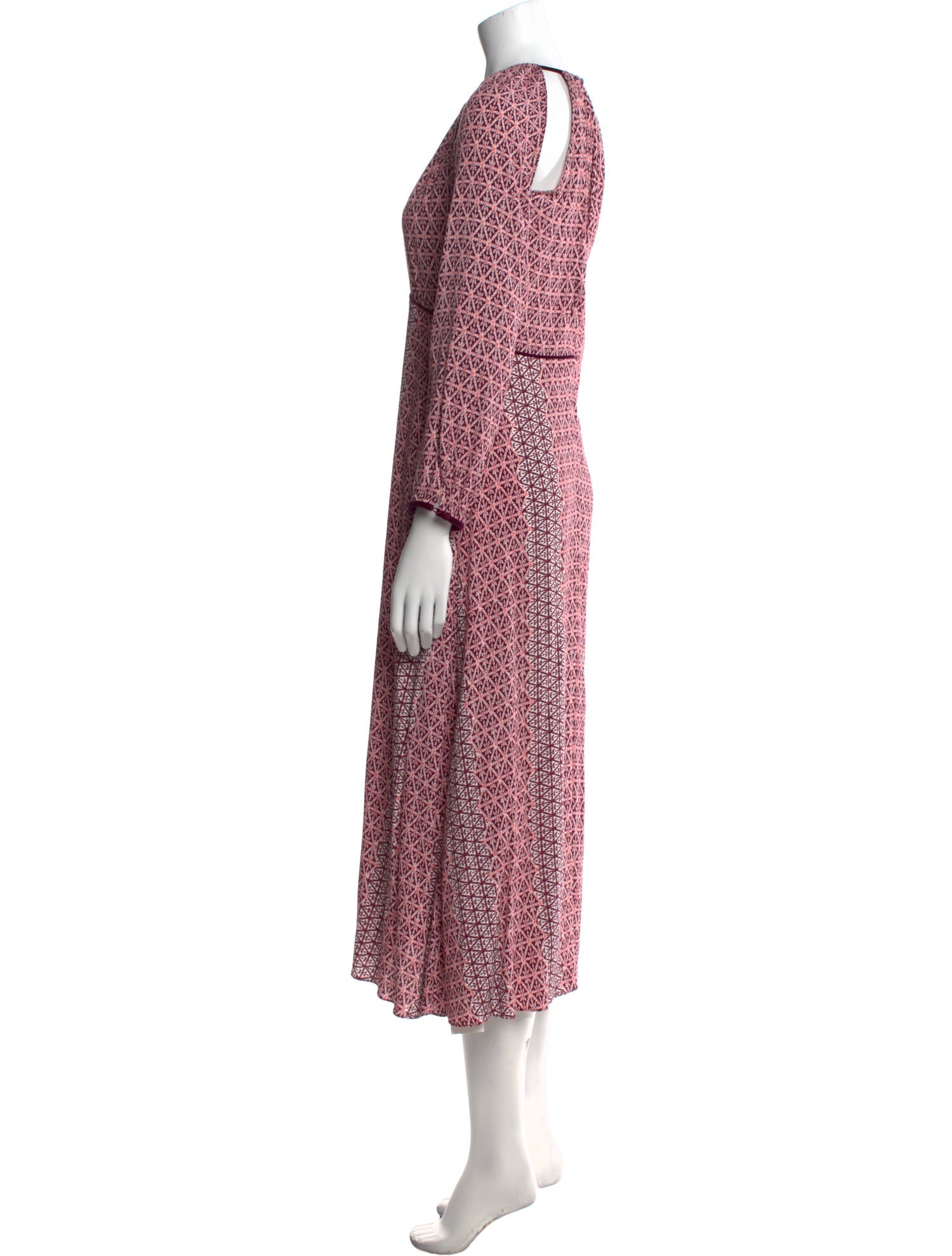 Maje Floral Print Midi Length Dress