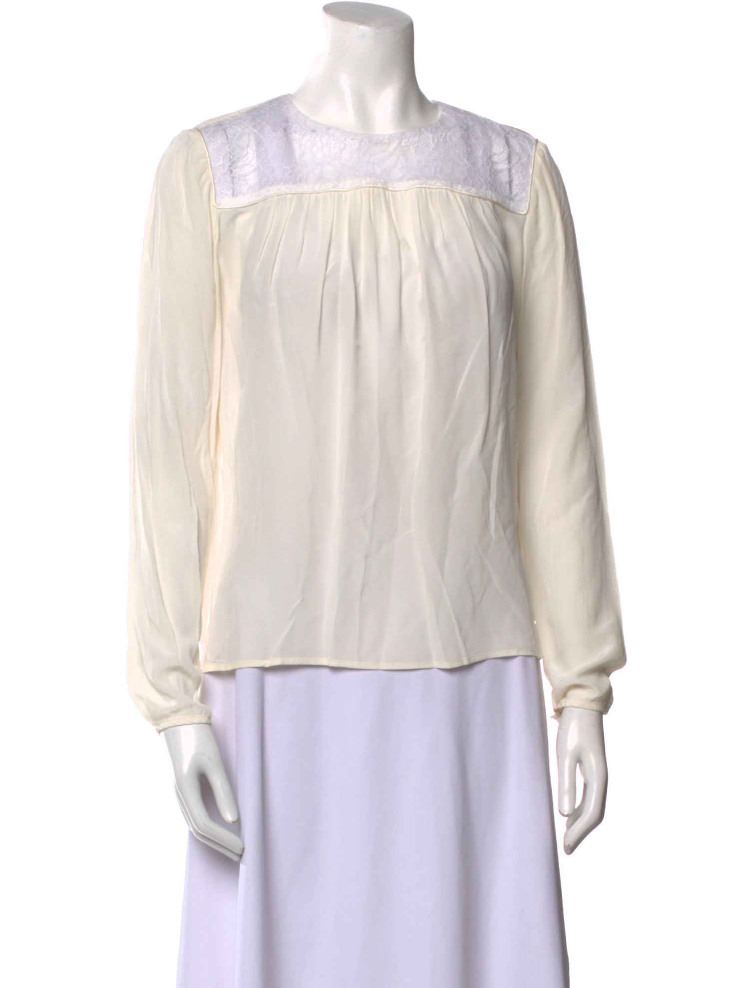 Maje Silk Bateau Neckline Blouse