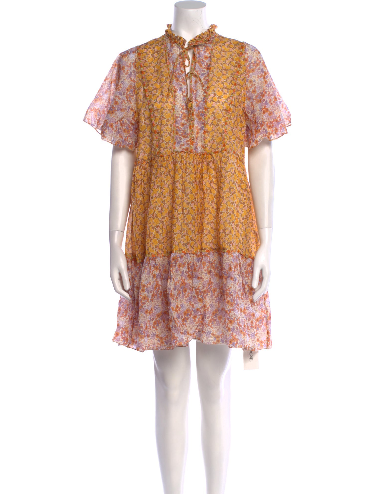 Maje Floral Print Mini Dress