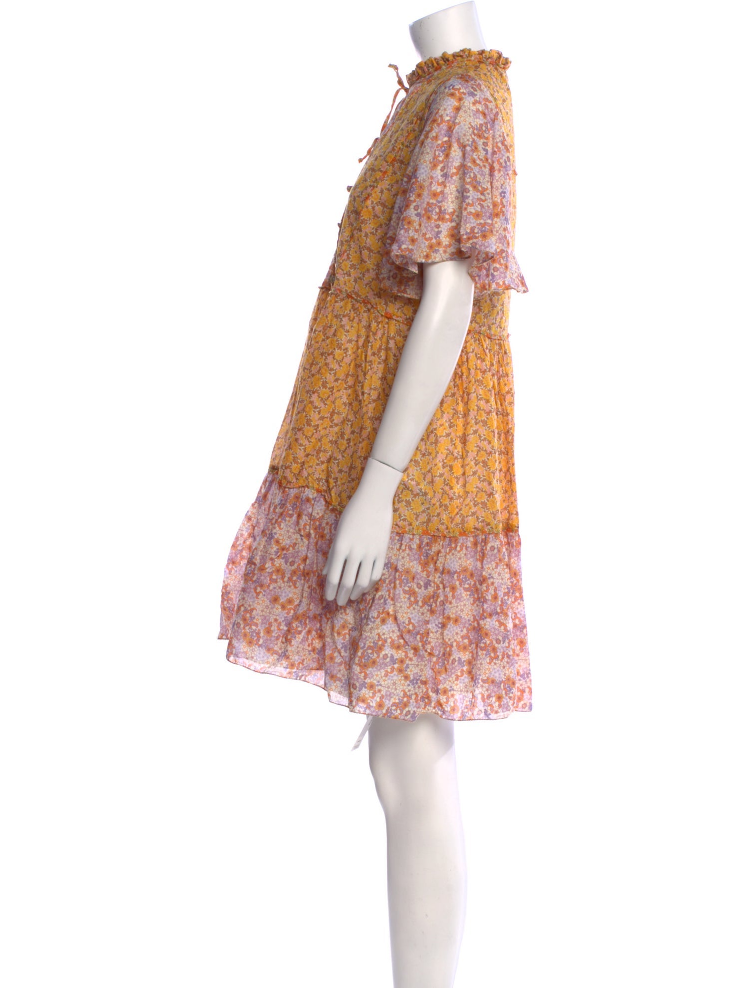 Maje Floral Print Mini Dress