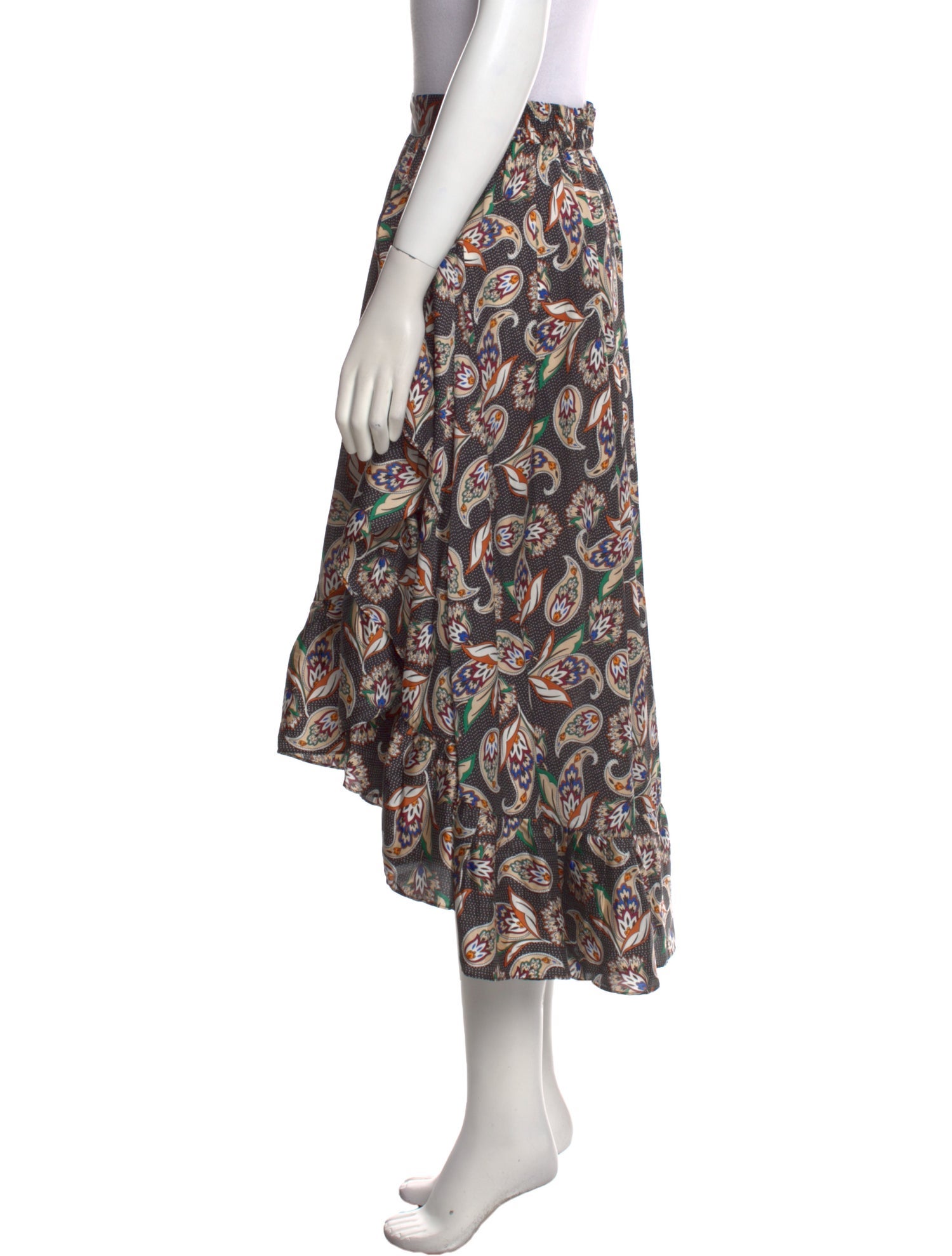 Maje Printed Midi Length Skirt