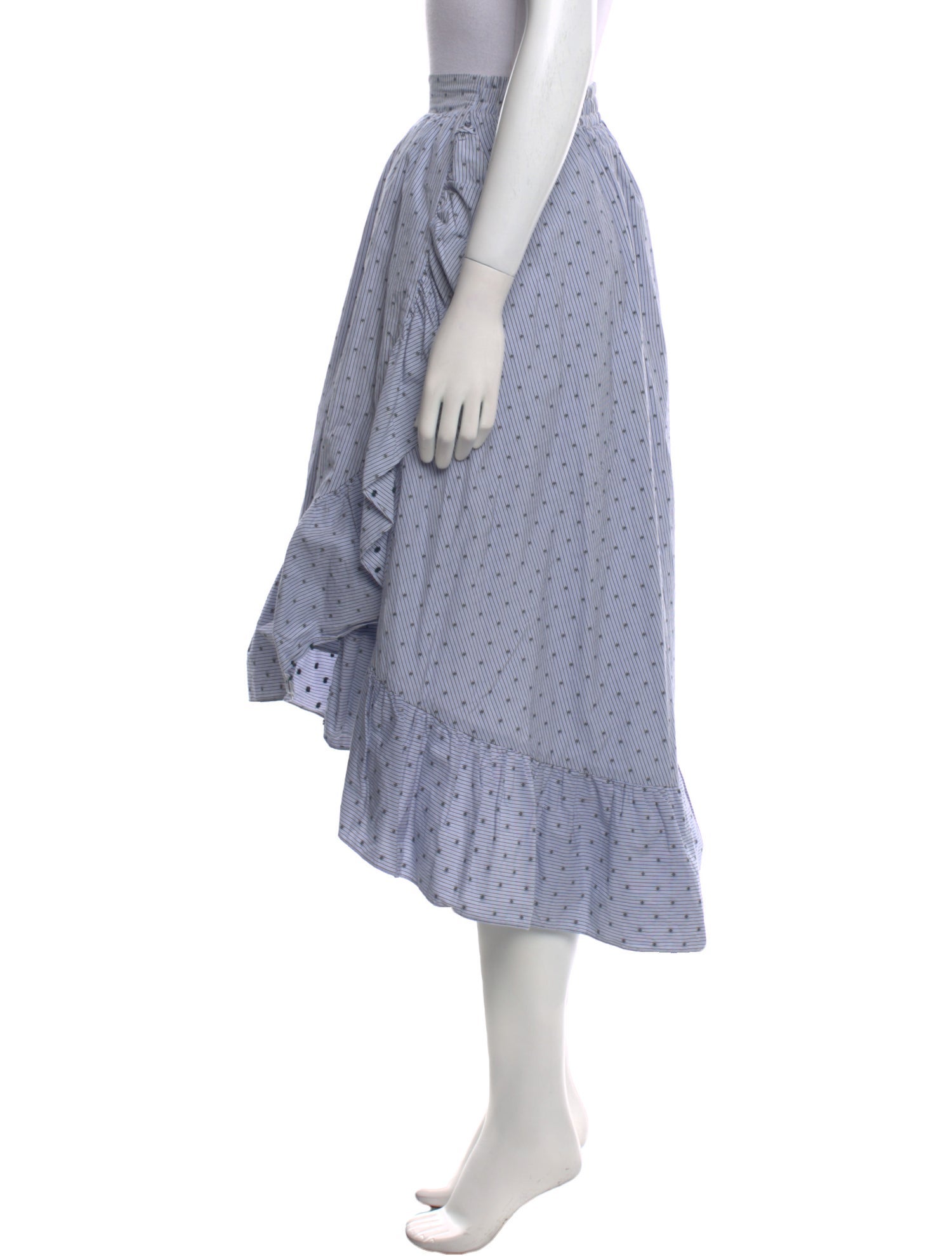 Maje Striped Midi Length Skirt