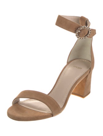 Maje Suede Crystal Embellishments Sandals