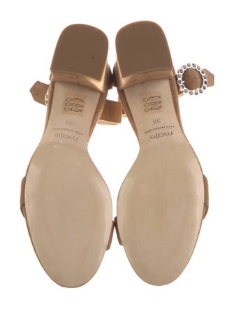 Maje Suede Crystal Embellishments Sandals