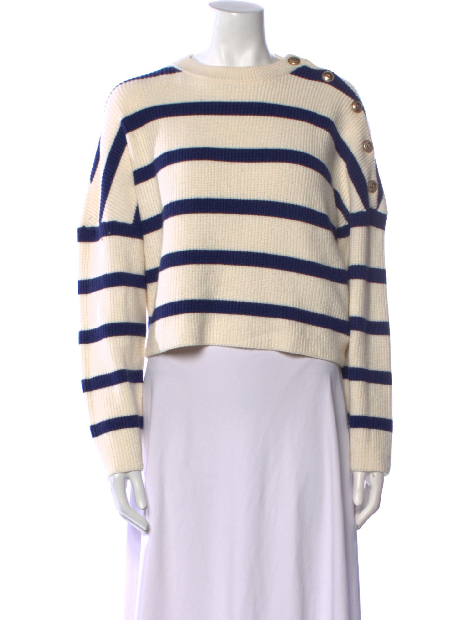Maje Cashmere Striped Sweater