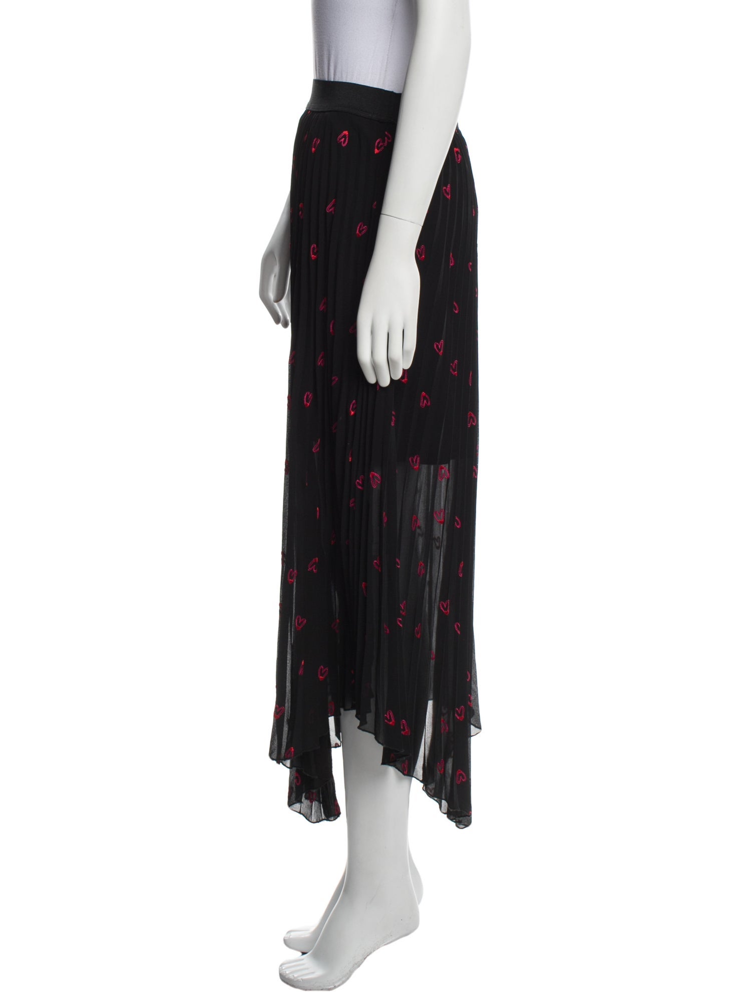 Maje Printed Midi Length Skirt