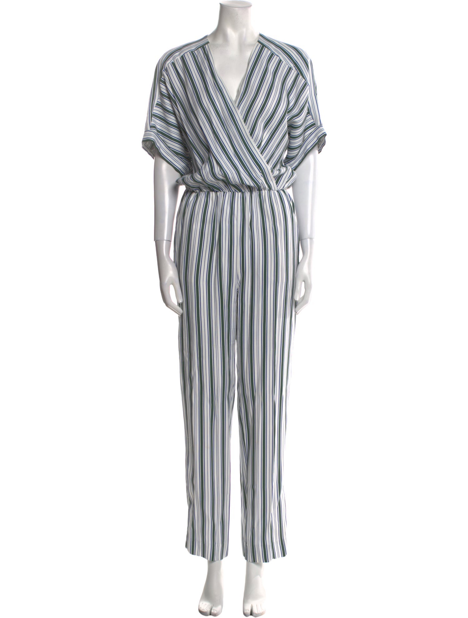 Maje Striped V-Neck Jumpsuit