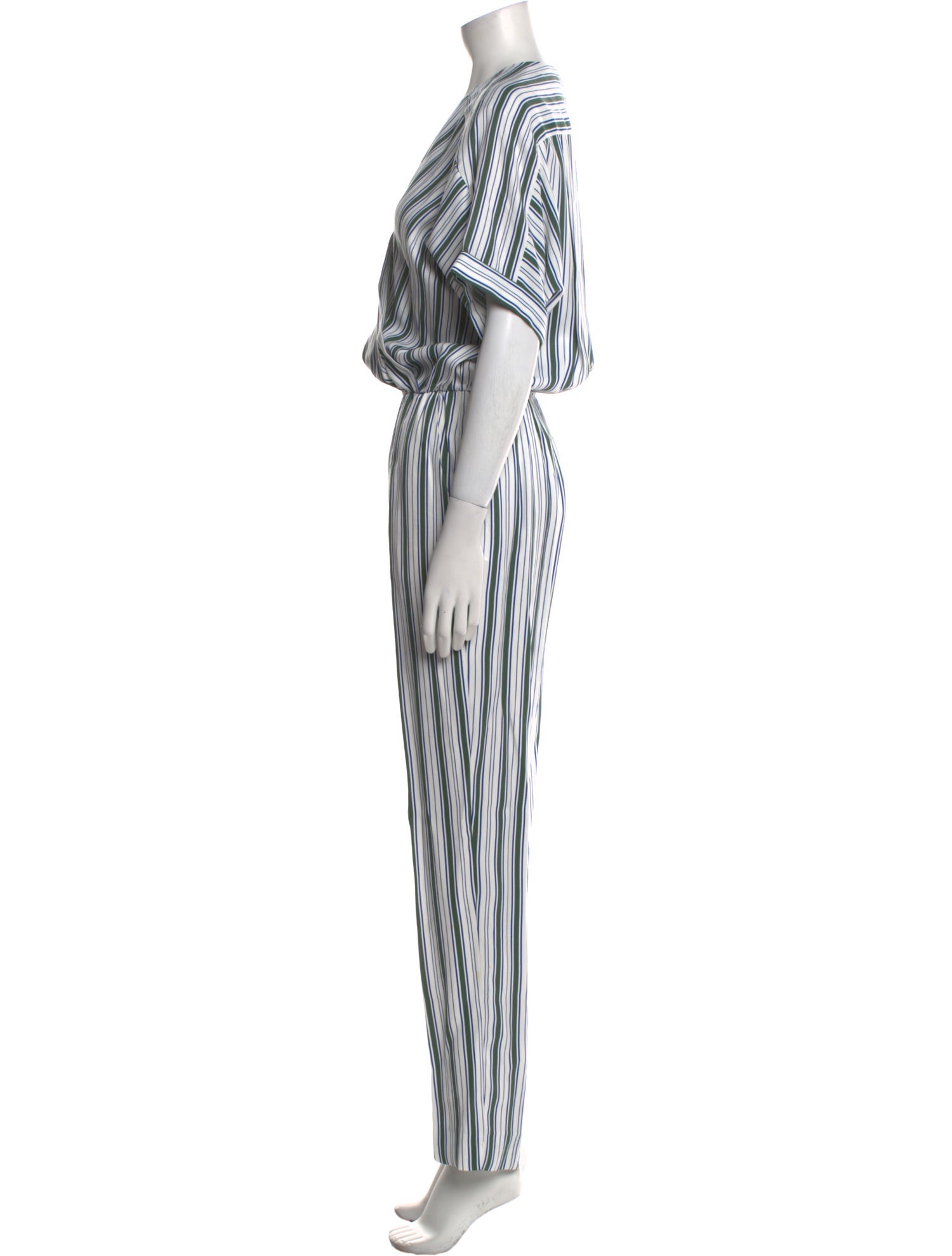Maje Striped V-Neck Jumpsuit