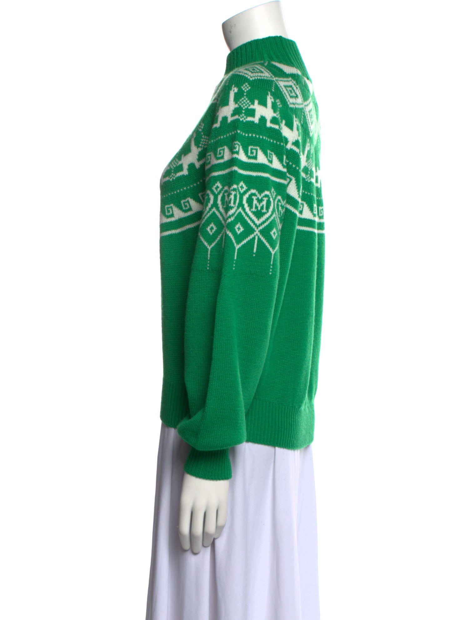 Maje Printed Turtleneck Sweater