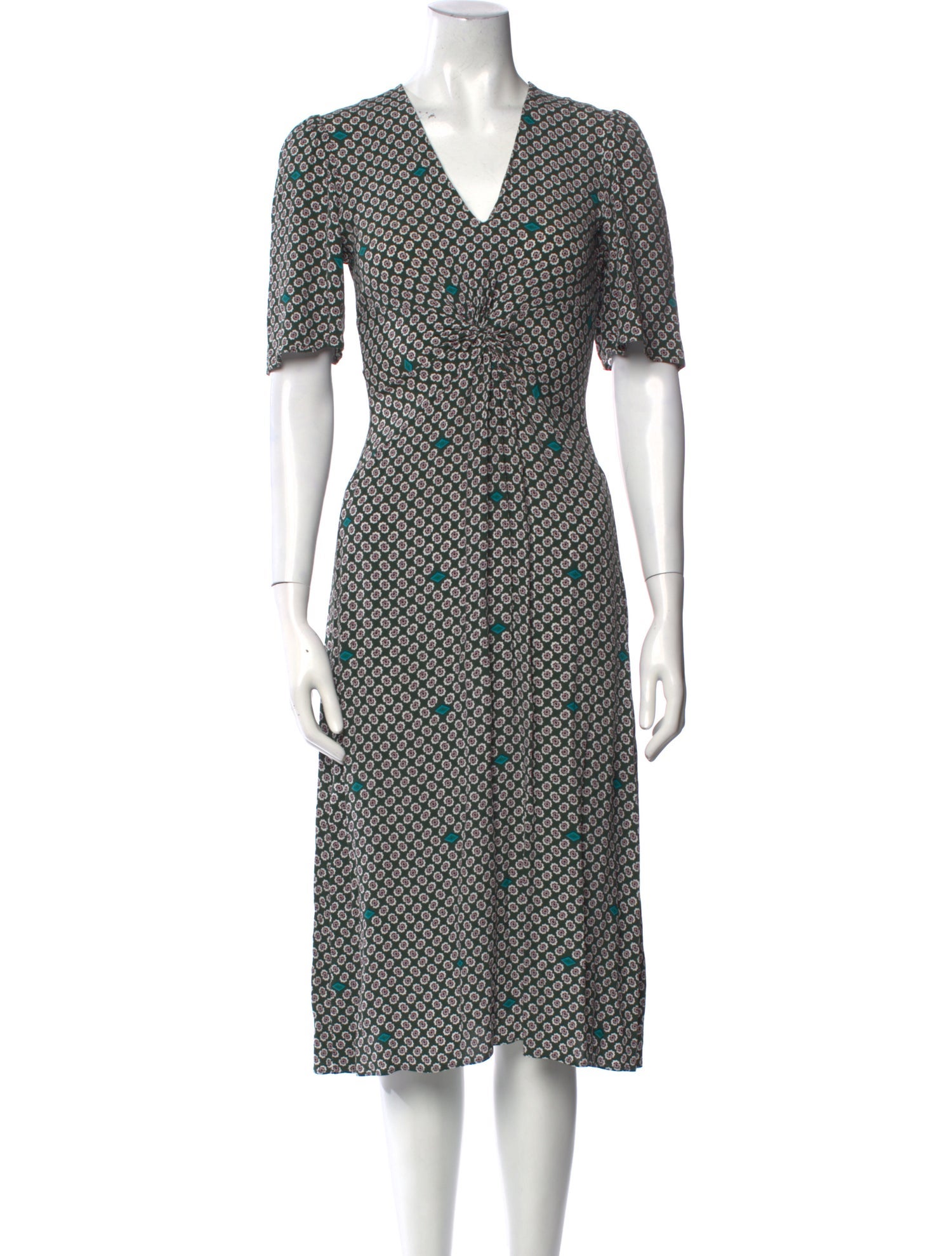 Maje Printed Midi Length Dress