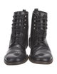 Maje Leather Printed Combat Boots