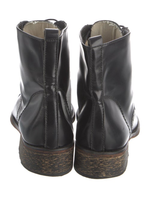 Maje Leather Printed Combat Boots