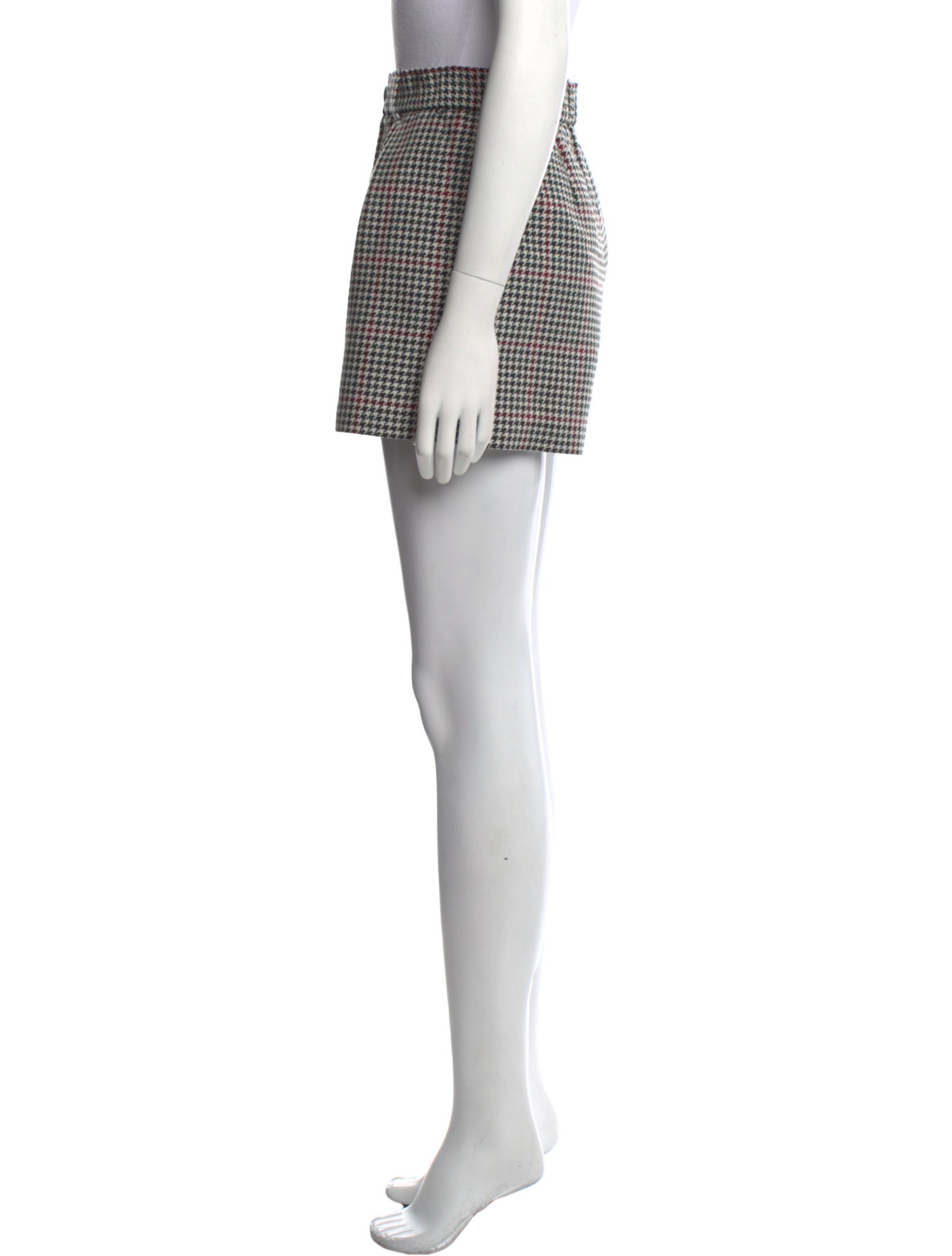 Maje Houndstooth Print Mini Shorts