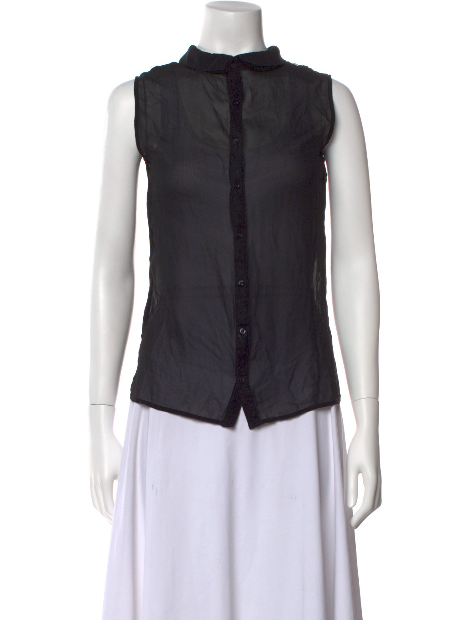 Maje Silk Mock Neck Blouse