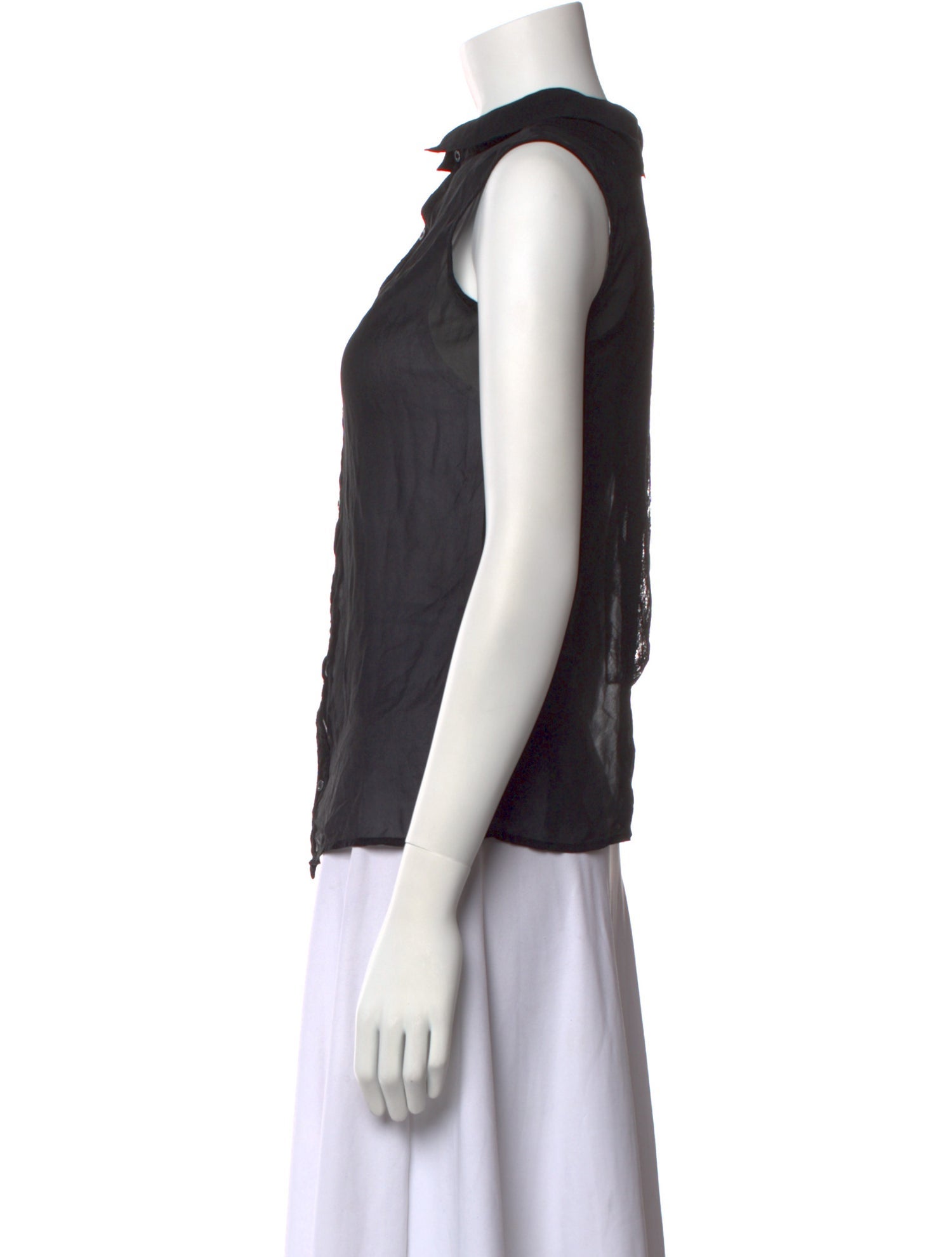 Maje Silk Mock Neck Blouse