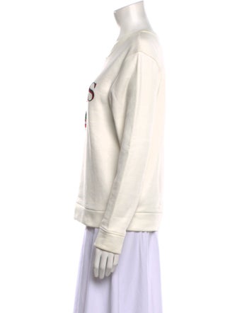 Maje Graphic Print Crew Neck Sweatshirt