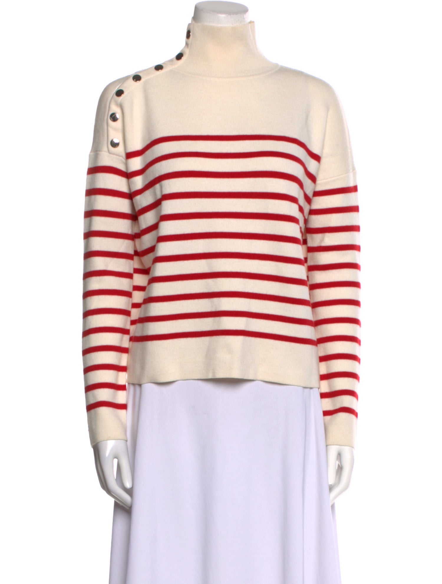 Maje Striped Turtleneck Sweater